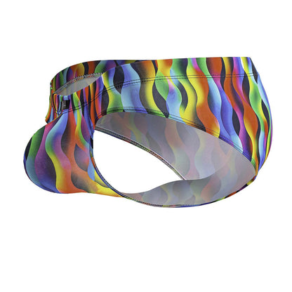 Xtremen 91248 Printed Briefs Color Waves