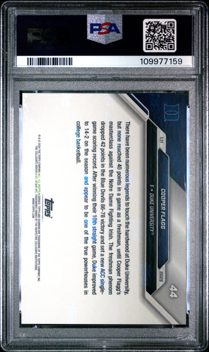 Graded 2024 Topps Bowman U Now Cooper Flagg #44 Rookie RC Basketball Card PSA 9 Mint