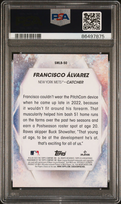 Graded 2023 Topps Francisco Alvarez #SMLB50 Stars of MLB Rookie RC Baseball Card PSA 10 Gem Mint