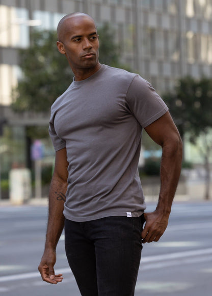 Custom Printed Men's Bamboo Viscose/Organic Cotton Short Sleeve T-Shirt