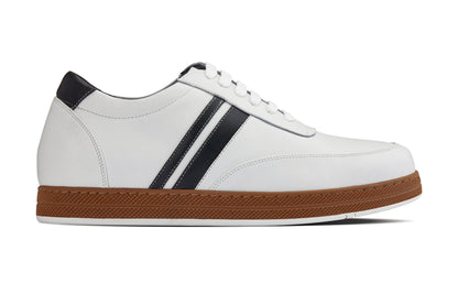 CALTO White Leather Sneakers - 2.8 inches - Y2821 - Triathlete Store