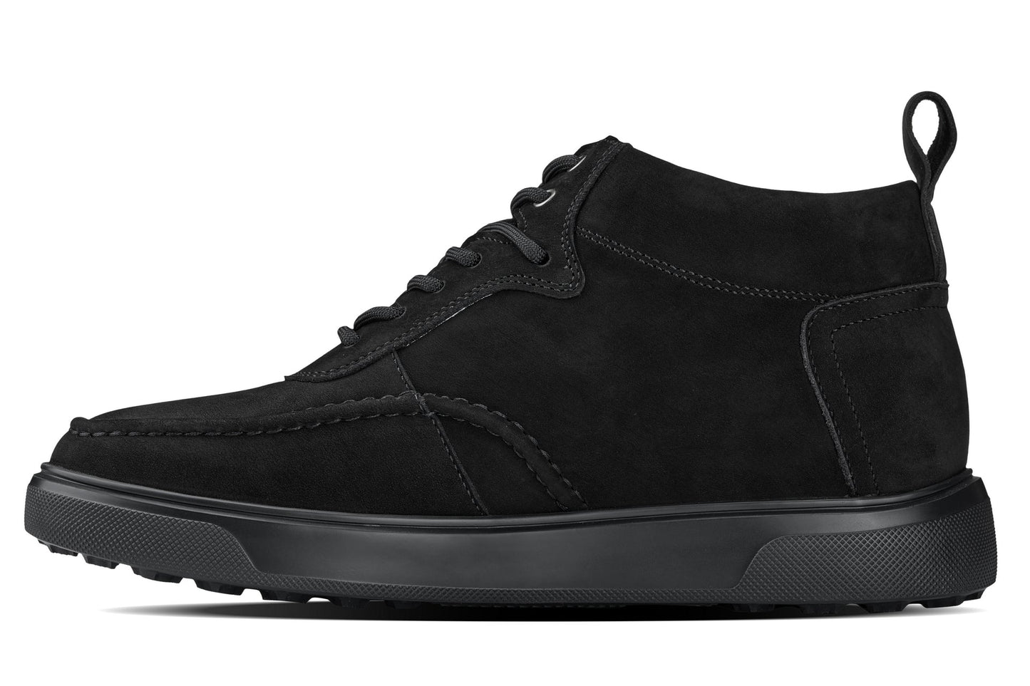 CALTO - Y7113 - 2.8 Inches Taller (Black) - Nubuck Suede Moc-Toe Sneak-Boots - Triathlete Store