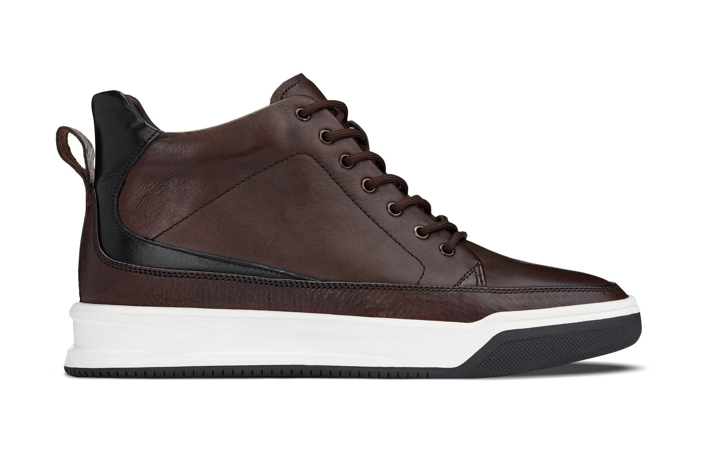 CALTO - Y7152 - 2.6 Inches Taller (Coffee Brown) - Leather Ankle Top Sneak-Boot - Triathlete Store
