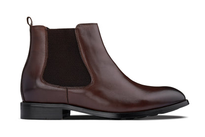 CALTO - Y72231 - 2.8 Inches Taller (Coffee Brown) - Chelsea Boots - Triathlete Store