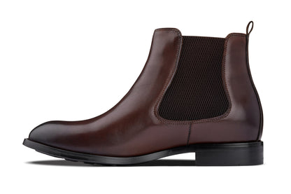 CALTO - Y72231 - 2.8 Inches Taller (Coffee Brown) - Chelsea Boots - Triathlete Store