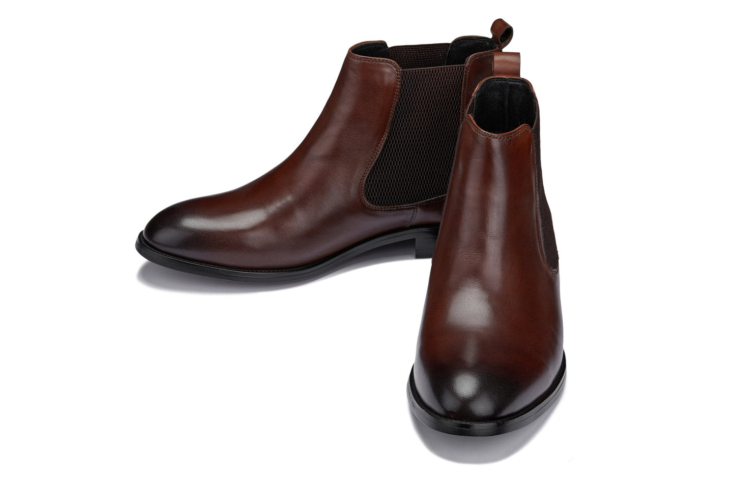 CALTO - Y72231 - 2.8 Inches Taller (Coffee Brown) - Chelsea Boots - Triathlete Store