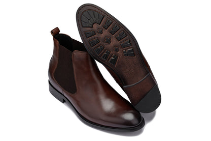 CALTO - Y72231 - 2.8 Inches Taller (Coffee Brown) - Chelsea Boots - Triathlete Store