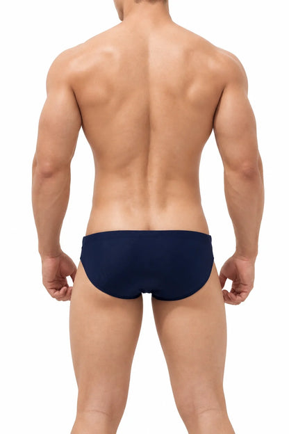 Sexy Low-Rise Swim Briefs for Men with Hollow Design