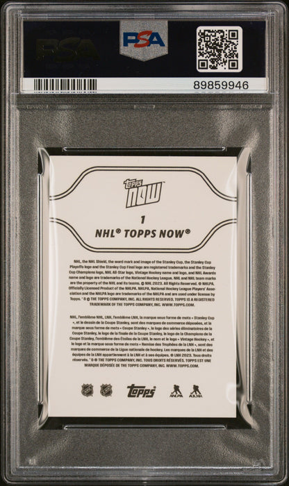 Graded 2023 Topps Now NHL Connor Bedard #1 Stickers Rookie RC Hockey Card PSA 7 Near Mint