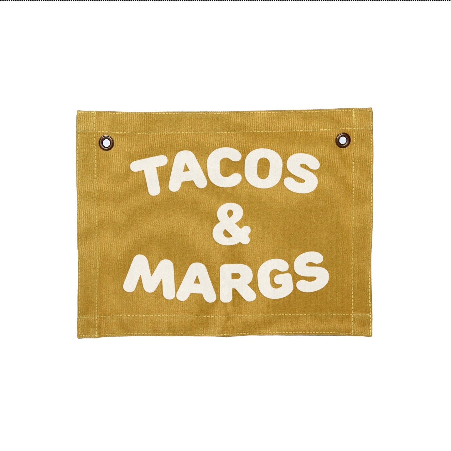 Tacos & Margs Small Canvas Flag