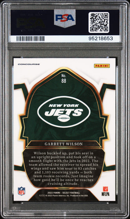 Graded 2022 Panini Select Garrett Wilson #88 Rookie RC Football Card PSA 10 Gem Mint