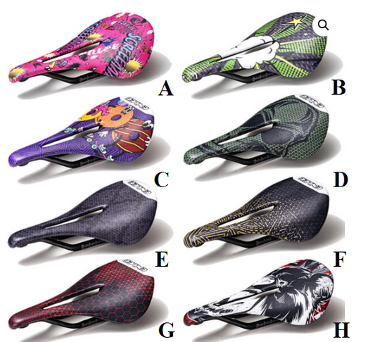 ENLEE Carbon Fiber Bike Saddle Shock Absorbing Cycling Saddle Cushion for Road MTB Mountain Bikes