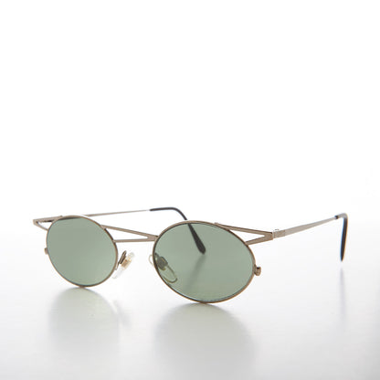 Futuristic Zig Zag Oval Lens Vintage Sunglass - Zee
