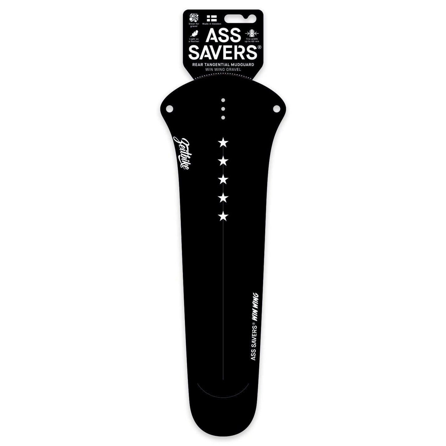 Ass Savers Win Wing 2 Gravel Rear Mudguard w/ Black Wishbone