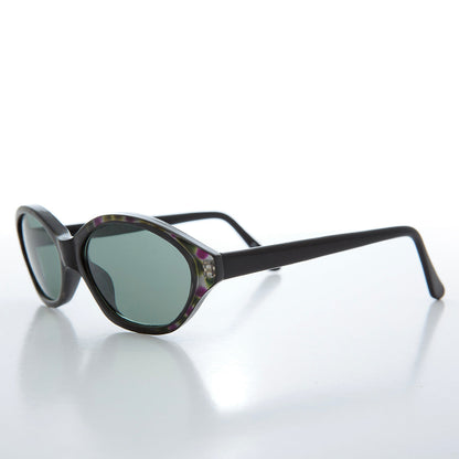 Slim Black Cat Eye Vintage Sunglasses - Zelda