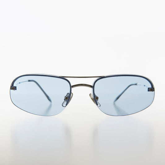 Rimless Color Pop Tinted Lens Vintage Sunglass -  Zizi