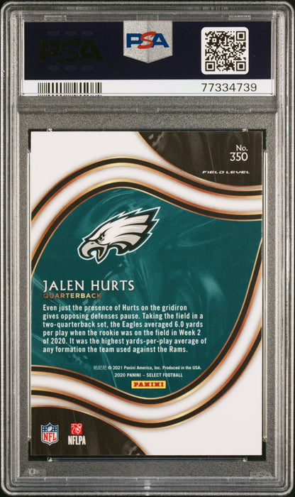 Graded 2020 Panini Select Jalen Hurts #350 Rookie RC Football Card PSA 10 Gem Mint