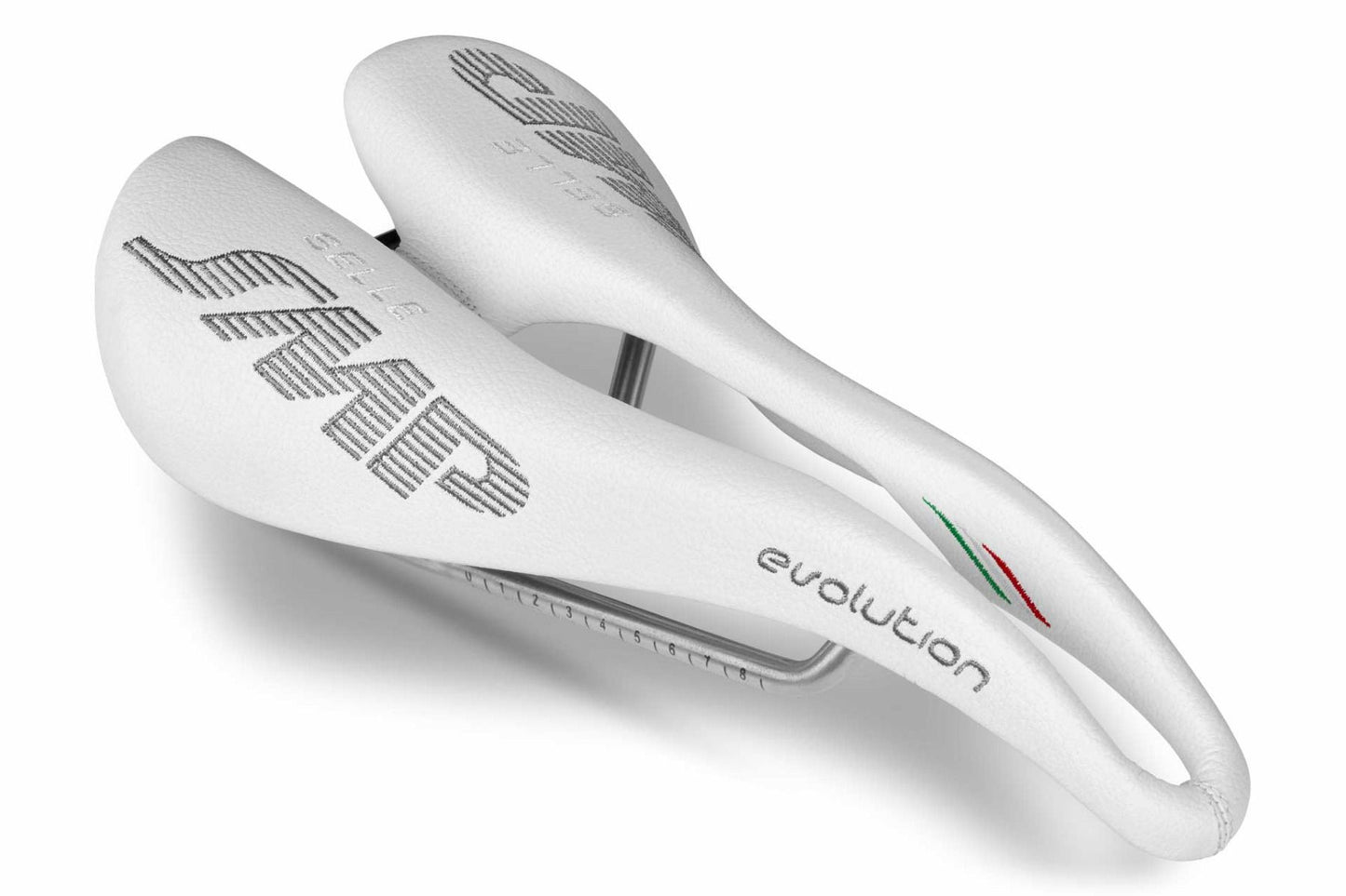 Selle SMP Evolution Saddle with Steel Rails (White)