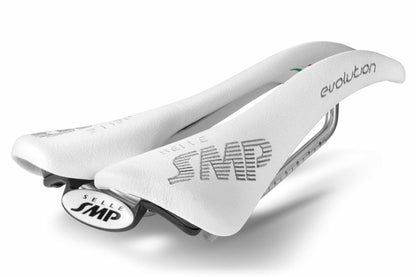 Selle SMP Evolution Saddle with Steel Rails (White)