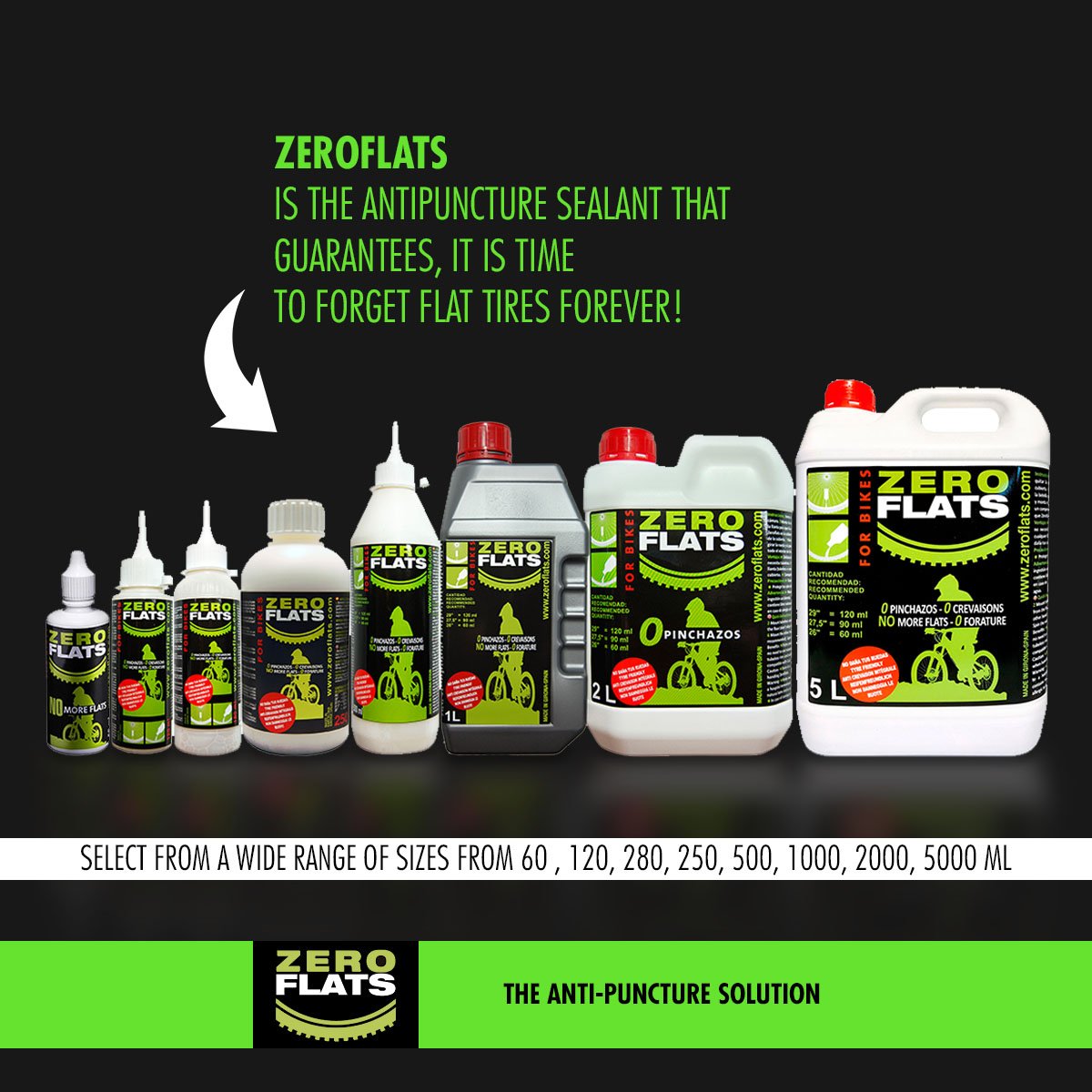 ZeroFlats Anti-puncture Sealant (500 ml)