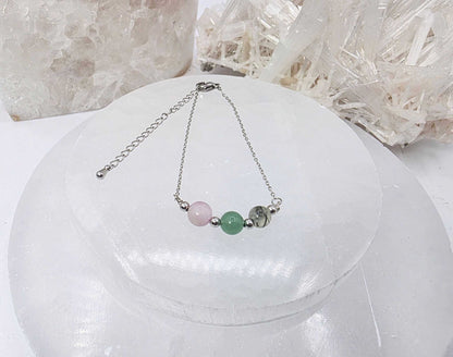LEAD WITH LOVE - Kunzite, Green Aventurine, Prehnite Jewelry Set