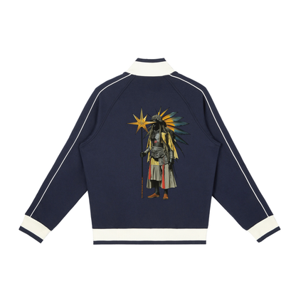 AmaruKhan Hebrews Color Block Raglan Sleeve Zip Track Jacket