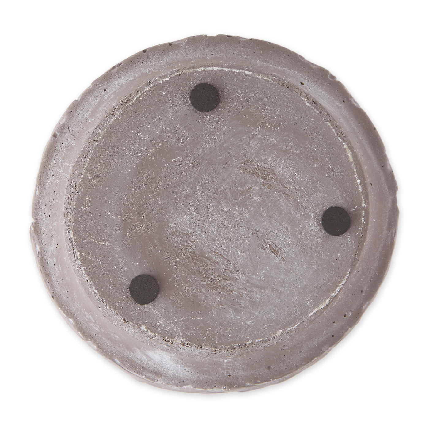 Black Scalloped Cement Flower Pot Set of 2