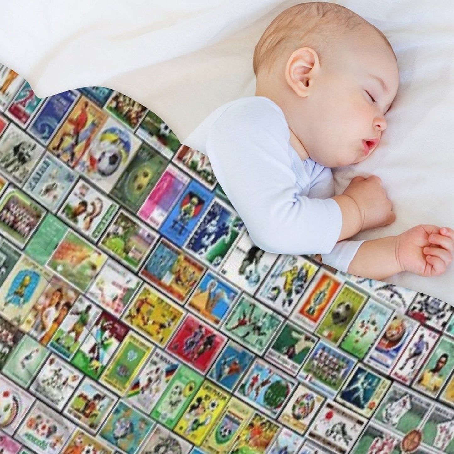 Soccer Stamps Throw Blanket