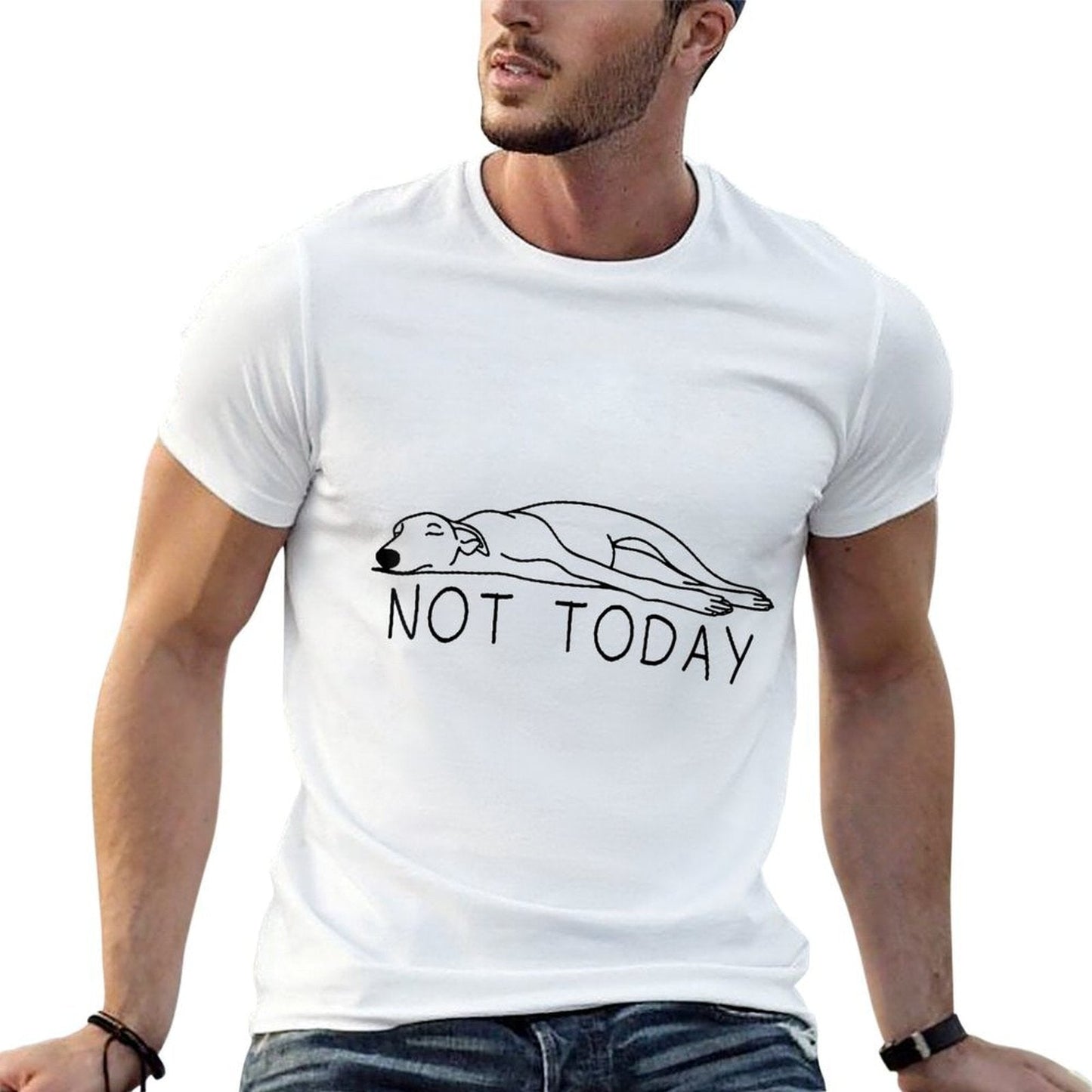 Greyhound Not Today Funny Sighthound Greyhound Mom Comfortable T-Shirt