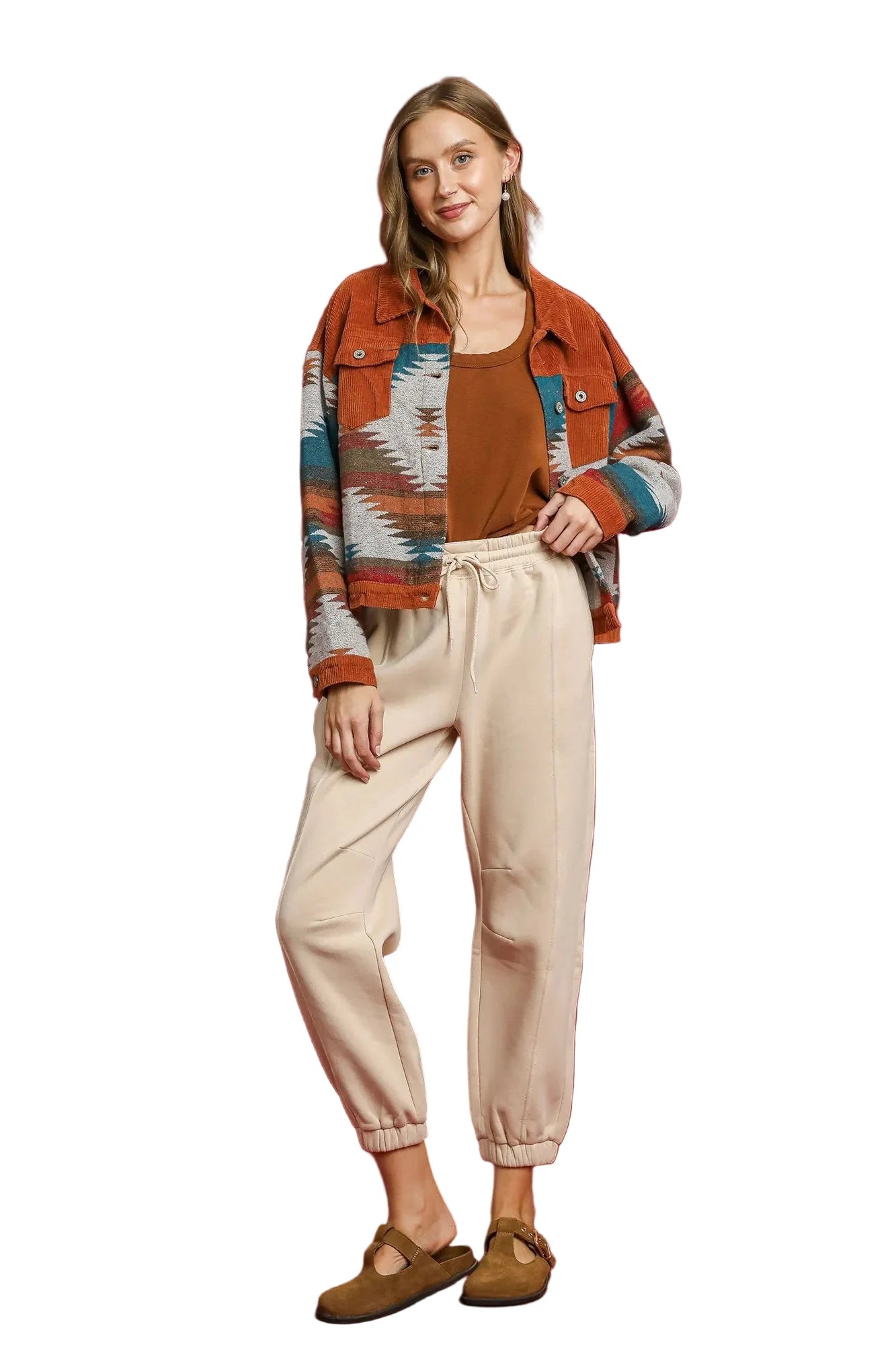 Fleece Jogger Pants with Drawstring