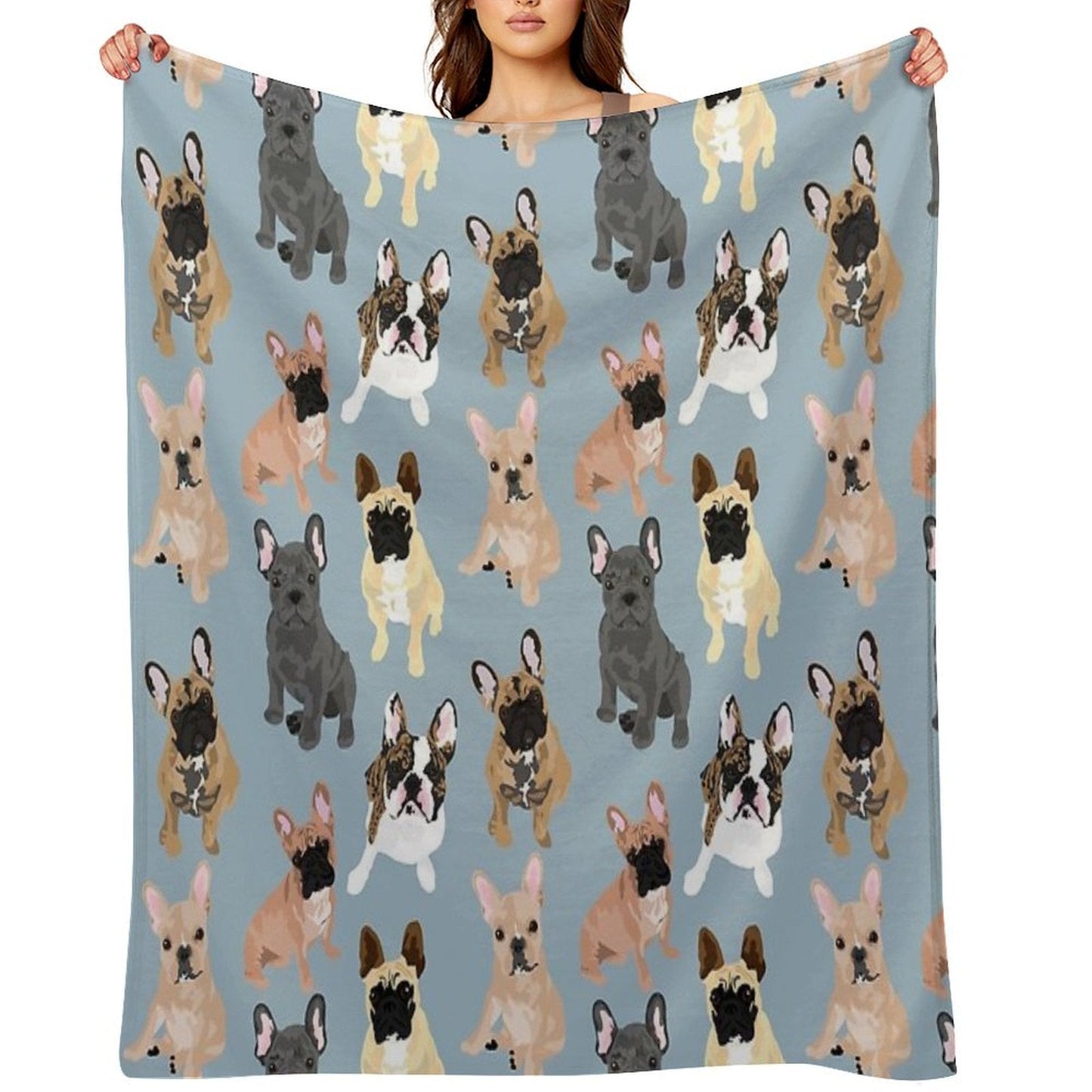 Frenchie Throw Blanket