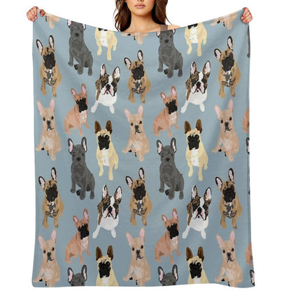 Frenchie Throw Blanket