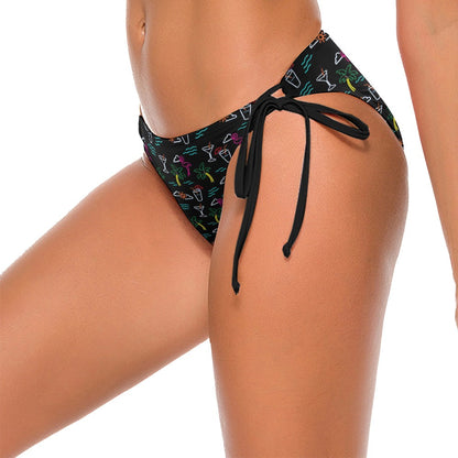Five O'Clock Somewhere Black Bikini Briefs