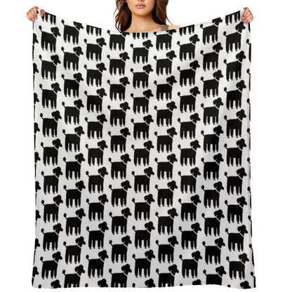 Black Poodle(s) Throw Blanket