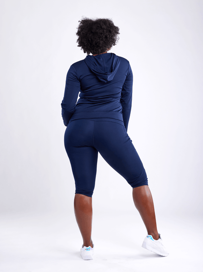 JupiterGear Mid-Rise Capri Fitness Leggings with Side Pockets