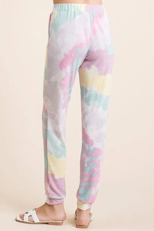BiBi Tie Dye French Terry Casual Pants