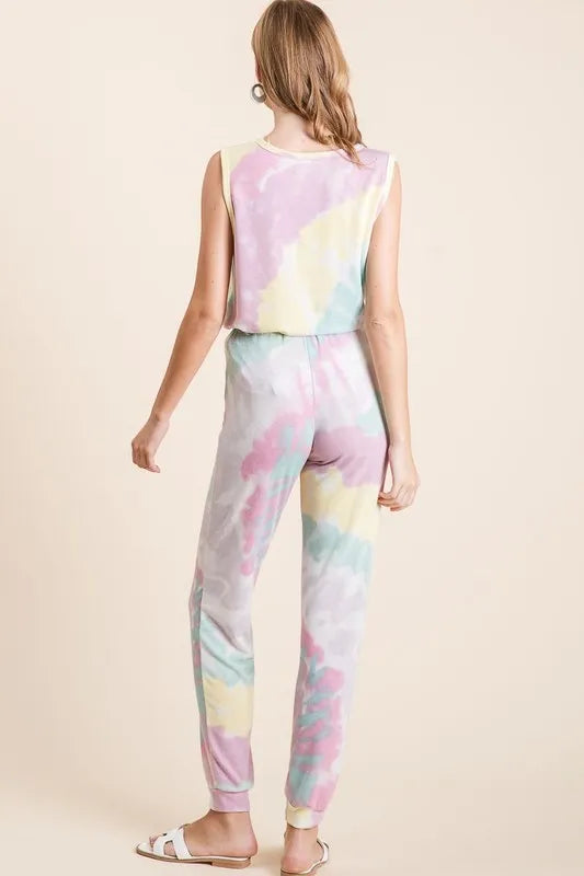 BiBi Tie Dye French Terry Casual Pants