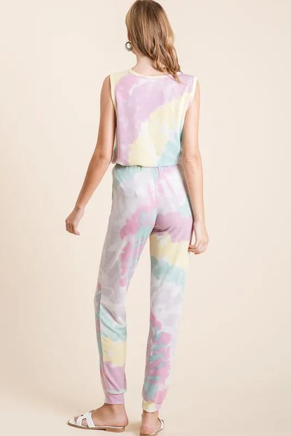 BiBi Tie Dye French Terry Casual Pants