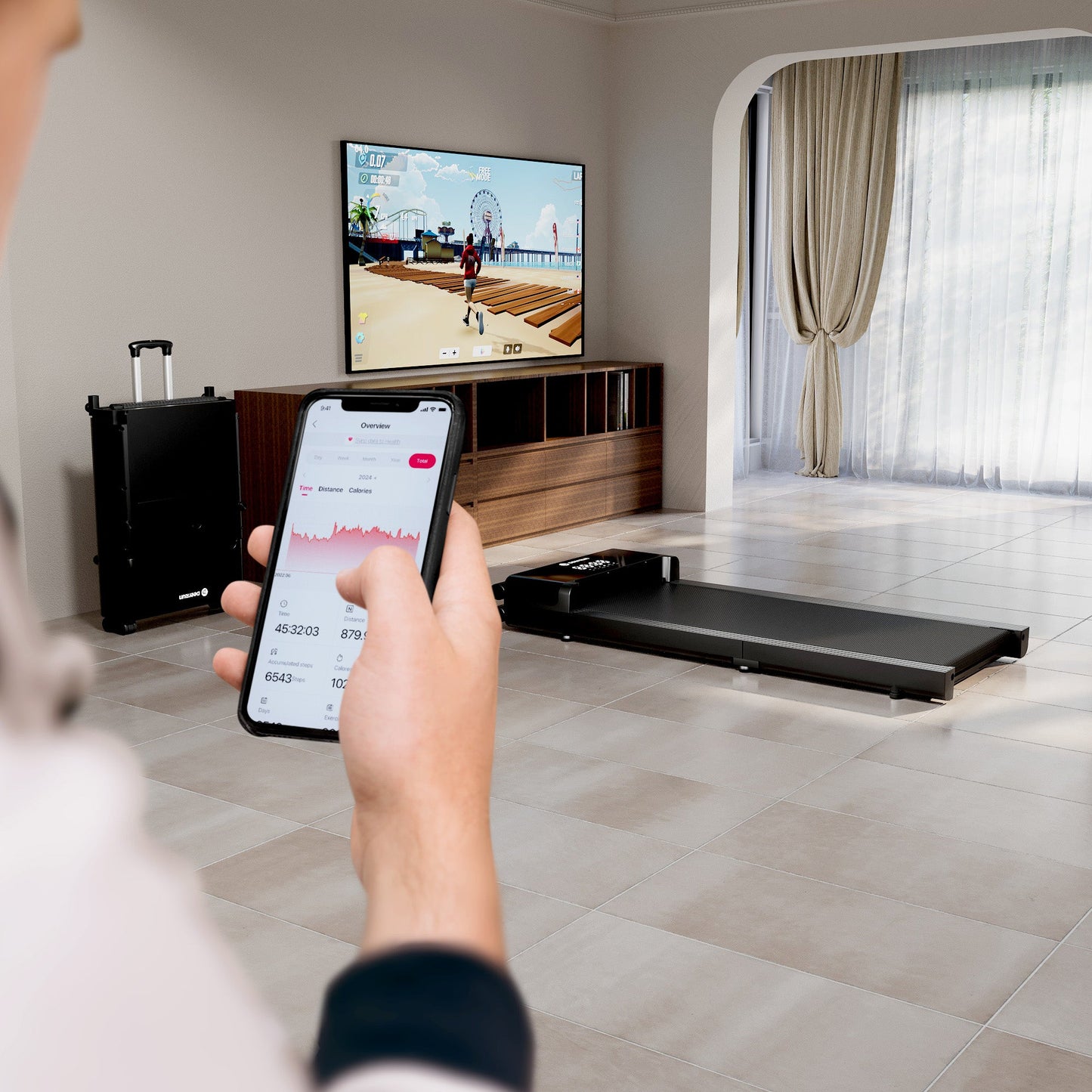 DeerRun Z20 Foldable Treadmill – Ultra Compact with LED Display