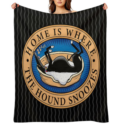 Home Is Where The Hound Snoozes Throw Blanket
