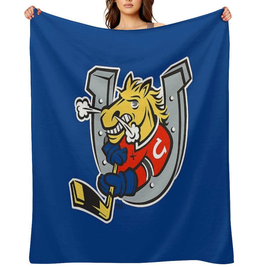 Barrie Colts Ontario Hockey Throw Blanket