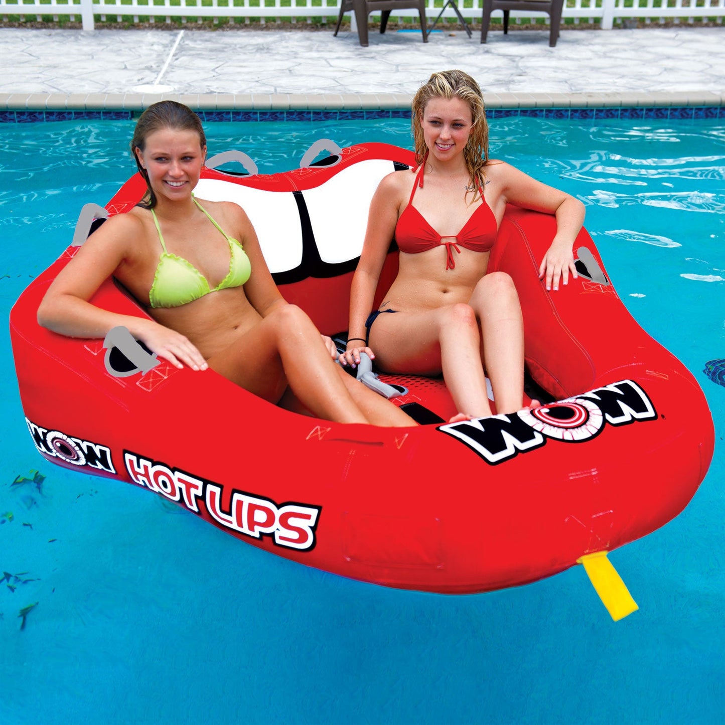 WOW Sports Hot Lips 2 Person Towable Water Tube For Pool and Lake