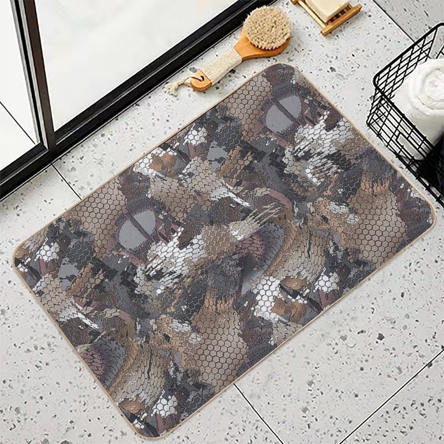 Timber Camouflage Bath Mat