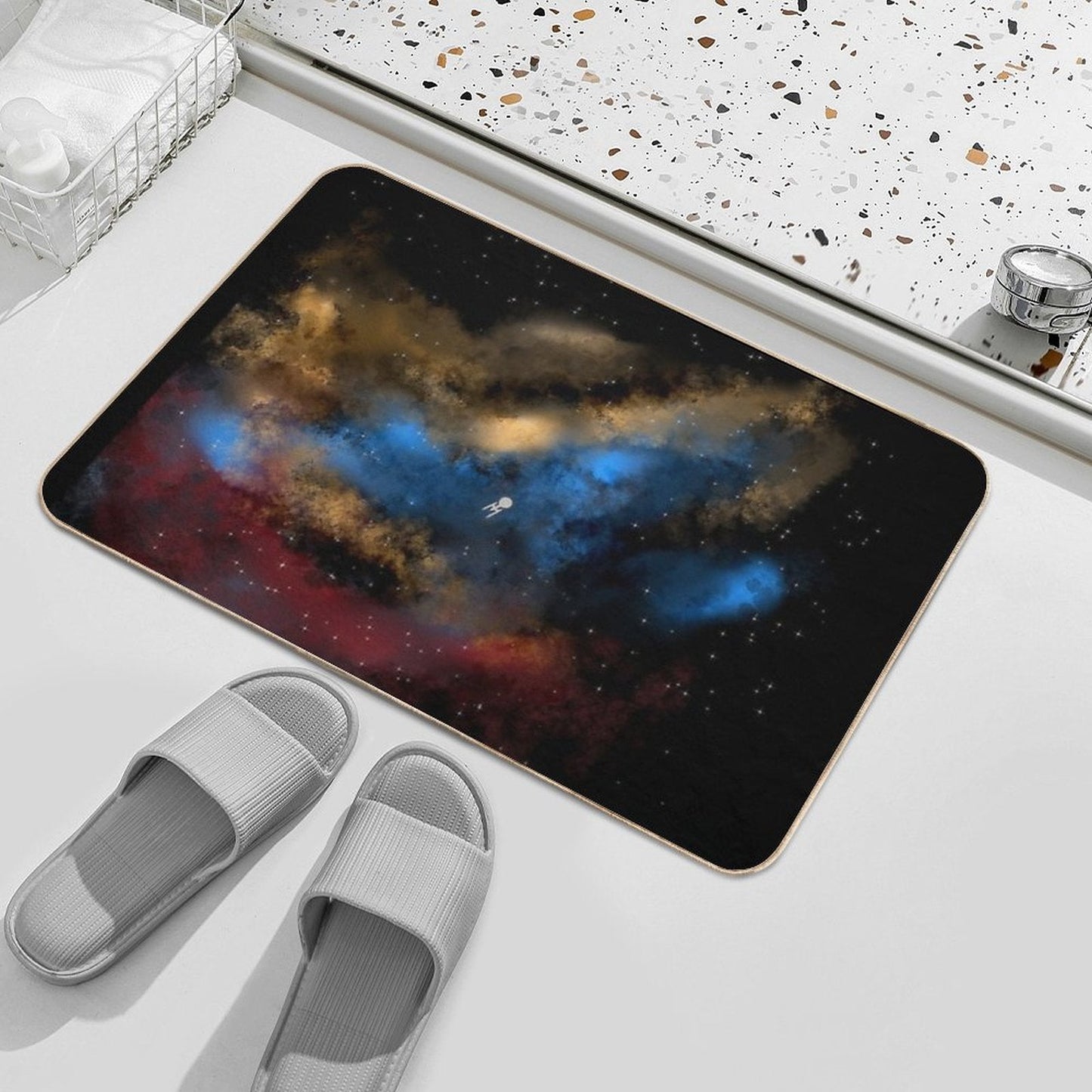 Star Trek - Boldy Going Digital Painting - StarTrek Bath Mat