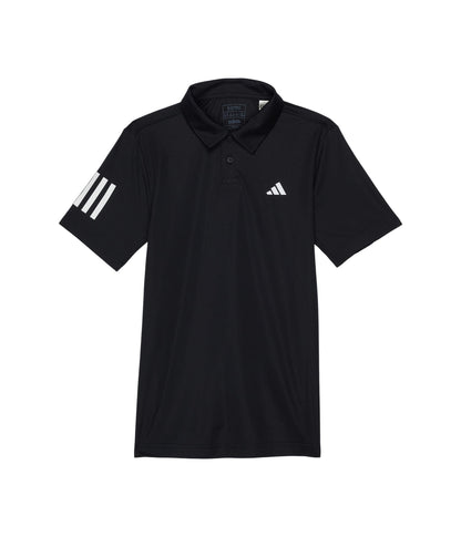adidas Boys Club Tennis 3-Stripes Polo Shirt Black (2023) Large