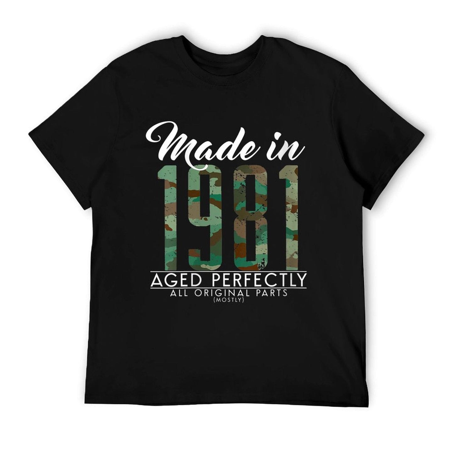 Womens 40th Birthday Camou Made in 1981 40 Years Old Soldier  Durable T-Shirt