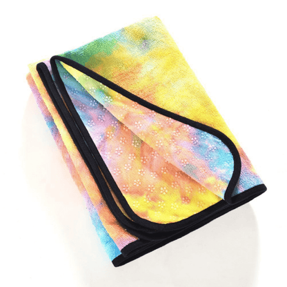 JupiterGear Tie Dye Yoga Mat Towel with Slip-Resistant Grip Dots