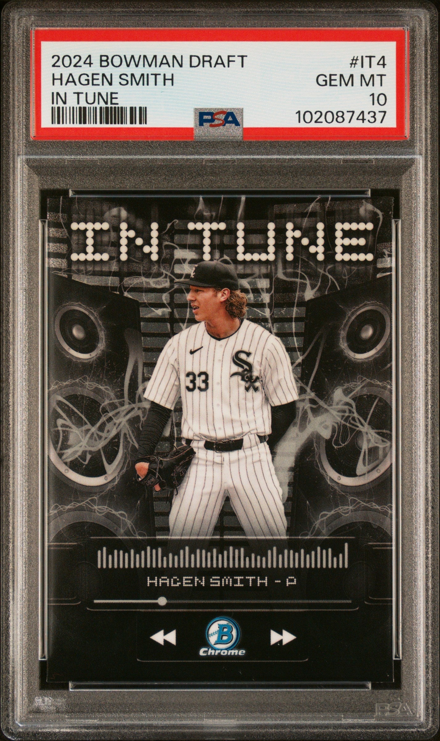 Graded 2024 Topps Bowman Draft Hagen Smith #IT4 In Tune Rookie RC Baseball Card PSA 10 Gem Mint