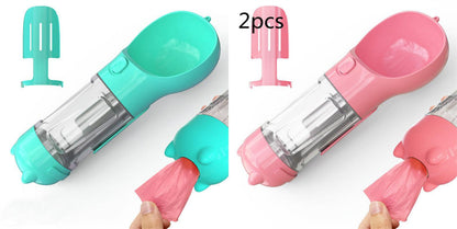 3-in-1 Pet Travel Water Bottle Feeder