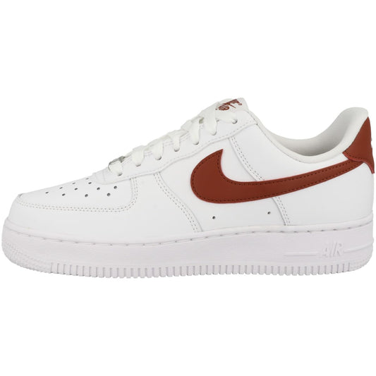 NIKE Air Force 1 Low Rugged Orange Womens Lifestyle Shoes (White/Orange) 7